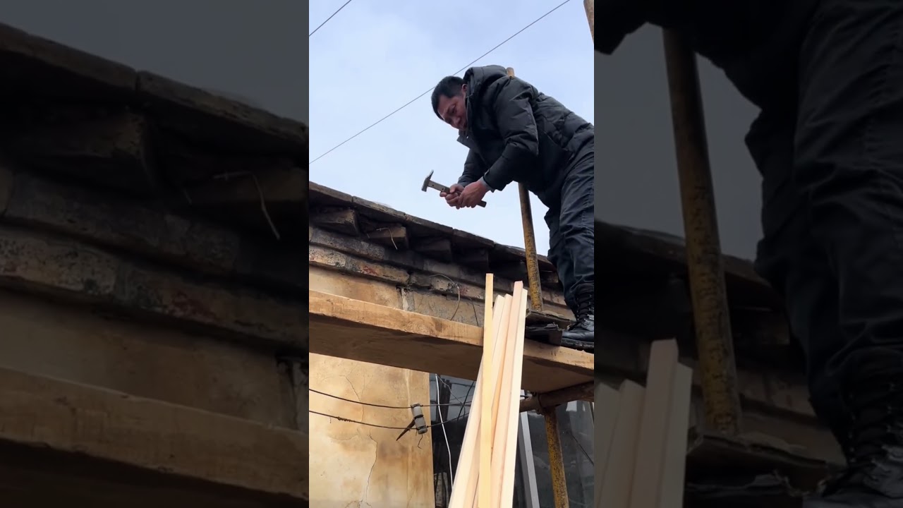 Traditional wood roof craftsmanship