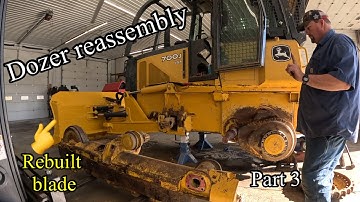 We rebuilt the 6 way blade and aligned the track frames on this dozer after it was abused. Part 3