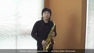 Our Guest Artist #08 Takahiro Miyazaki, the saxophonist - at Prima Gakki Showroom