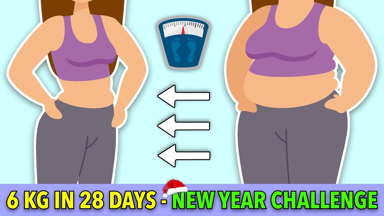 LOSE 6 KG IN 28 DAYS - NEW YEAR'S WEIGHT LOSS CHALLENGE 
