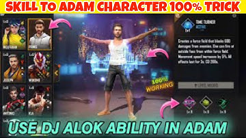 SKILL EQUIP ADAM CHARACTER IN FREE FIRE || FREE FIRE 100% TRICK || TAMIL || #shorts #freefirefacts