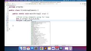 Print integer elements using for loop Wealth