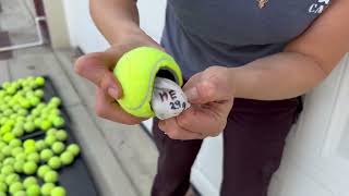 Rieks searching balls for narcotics