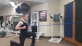 PERFORM BETTER BAND STEP BACK LUNGE AND ROW