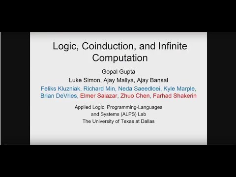 Logic, Co-induction and Infinite Computation