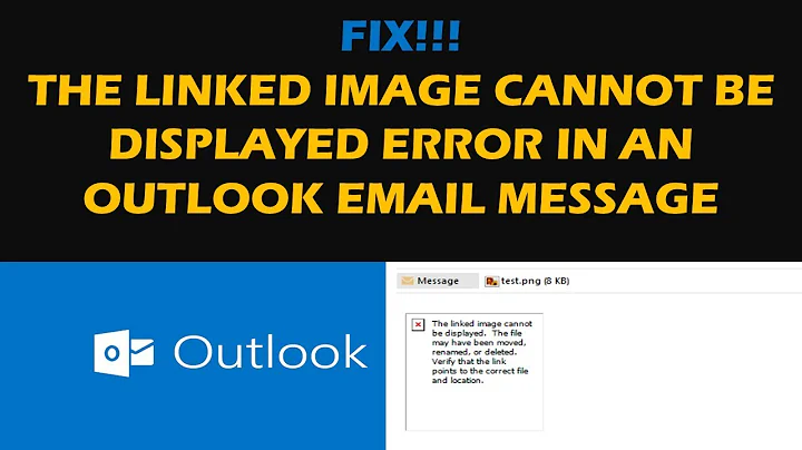 FIX!!! The Linked image cannot be displayed error in an Outlook email message