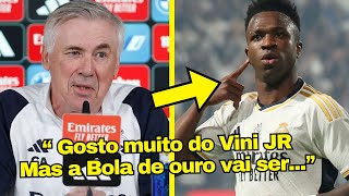 VEJA O DESABAFO DE ANCELLOTI SOBRE VINI JR NO ULTIMO JOGO DA TEMPORADA! BOLA DE OURO NÃO É DELE!