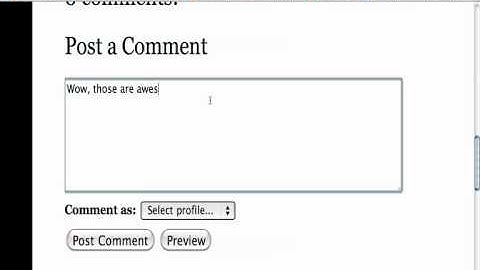 Adding a Comment to a Blogger Blog Post