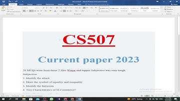 CS507 Current Paper Final Term 2023 - The Merciful Academy