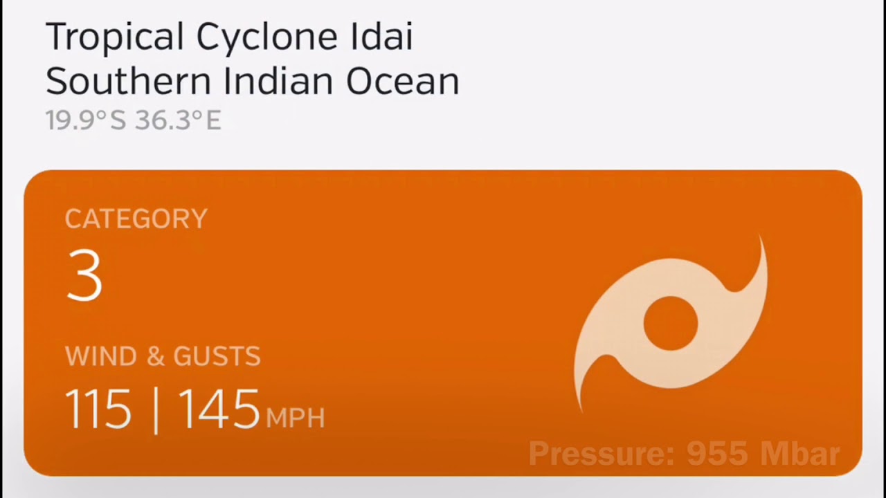 Cyclone Idai Approaches Mozambique