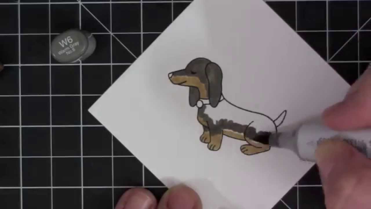 Copic Colouring with Newton's Nook Stamps - YouTube