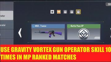 Use Gravity Vortex gun Operator skill 10 times in mp ranked matches
