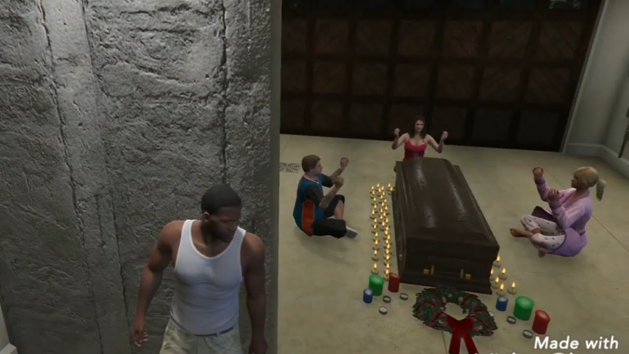 GTA V What happens if you visit Michael's house at 3am after he dies