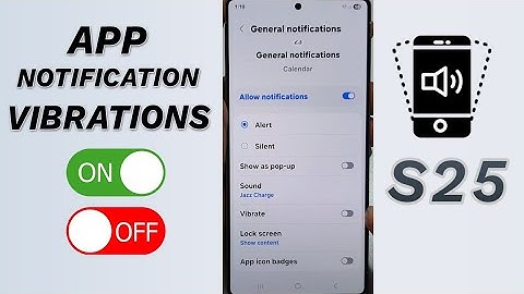 📳 How to Enable/Disable an App Notification Vibration on Galaxy S25/S25+/Ultra