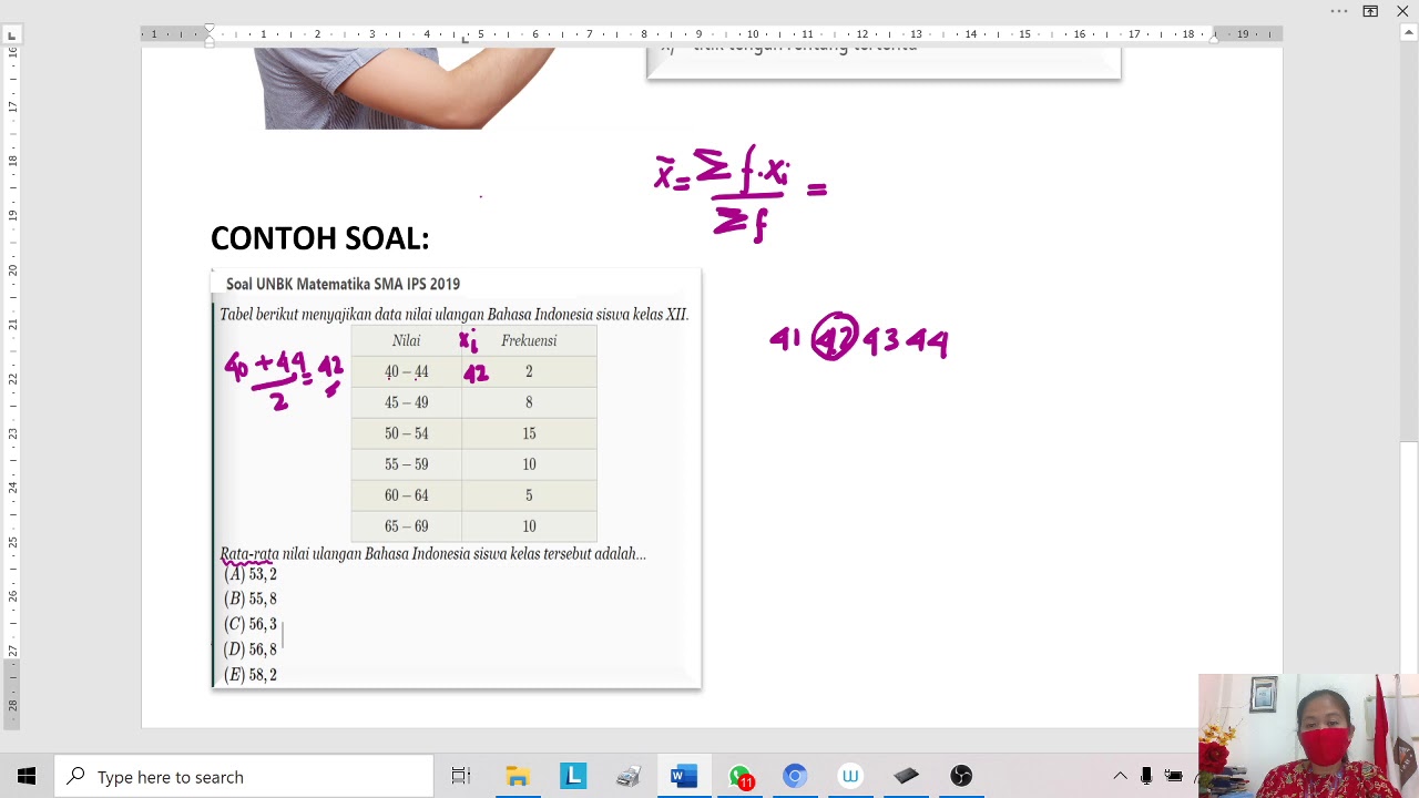 CONTOH SOAL MENCARI RATA RATA YouTube