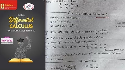 Partial Differentiation | Bsc maths 1st semester| exercise 3 solutions and concepts #bsc1semmaths 