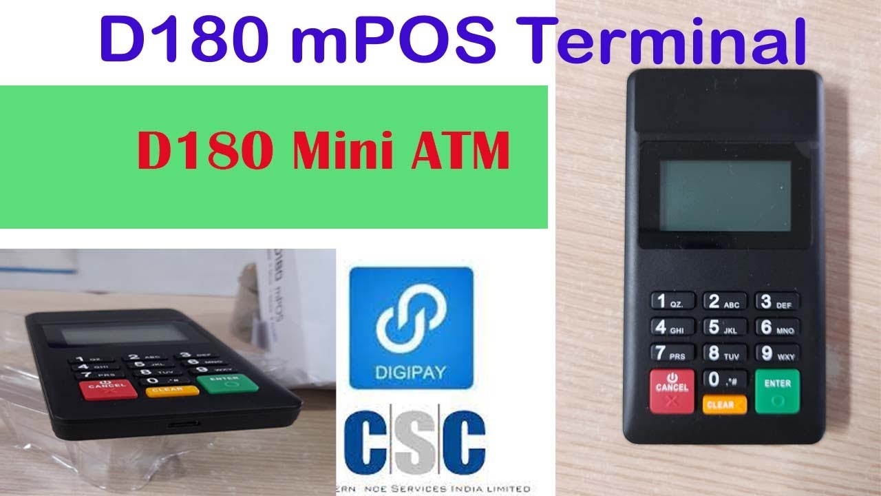 D180 mpos Terminal 2023 | digipay micro atm installation in pc | भाग-1 ...