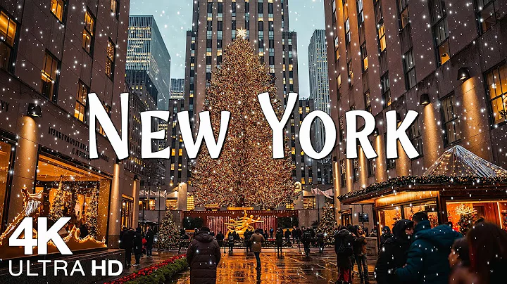 New York Christmas in 4K | NYC From Above: Christmas Lights & Winter Magic