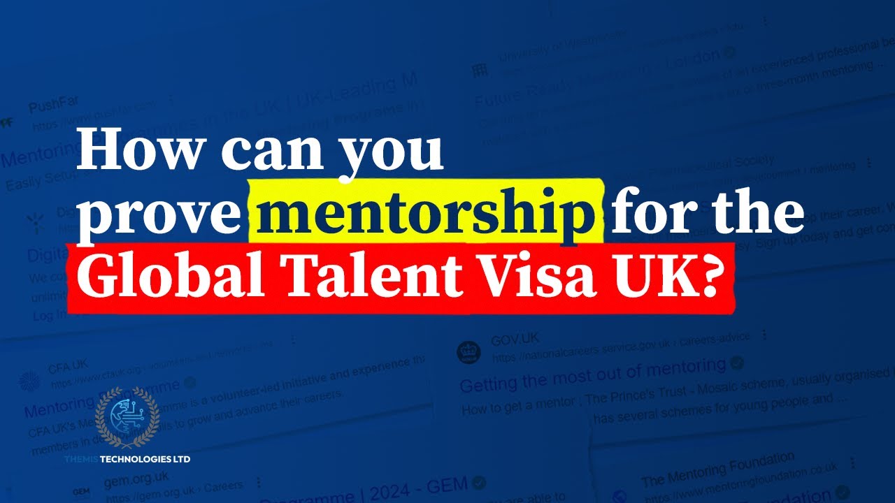 How can you prove mentorship for the Global Talent Visa UK? - YouTube