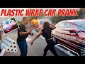 INSANE PLASTIC WRAP PRANK ON GIRLFRIEND (she was pissed)