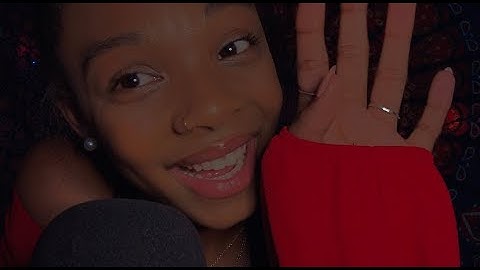 ASMR repeating my intro + close whispers + hand movements