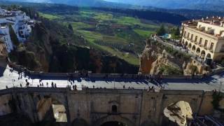 Puente Nuevo, Ronda, Andalusia, Spain (Malaga) - FullHD - Filmed with a drone 2017.(EN: The Puente Nuevo (Spanish pronunciation: [ˈpwente ˈnweβo], 