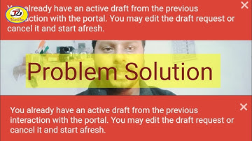 you already have an active draft from the previous interaction adharcard prblm fixed | TechnicalJoni
