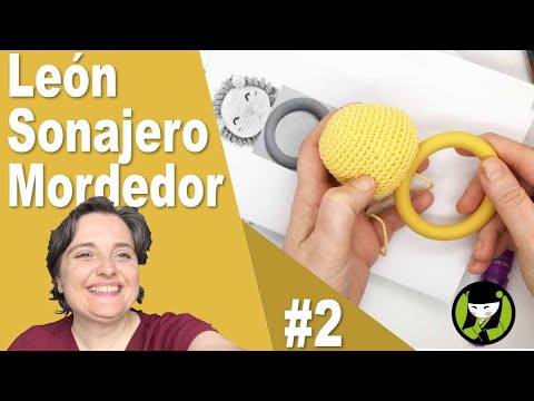 Sonajero mordedor leon amigurumi 2