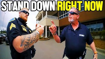 Good Cop STANDS UP To Corrupt Security Guard And Defends Citizen