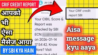 crif credit report kya hain I crif report by sbi I crif report message #crif #creditscore #finance  screenshot 1