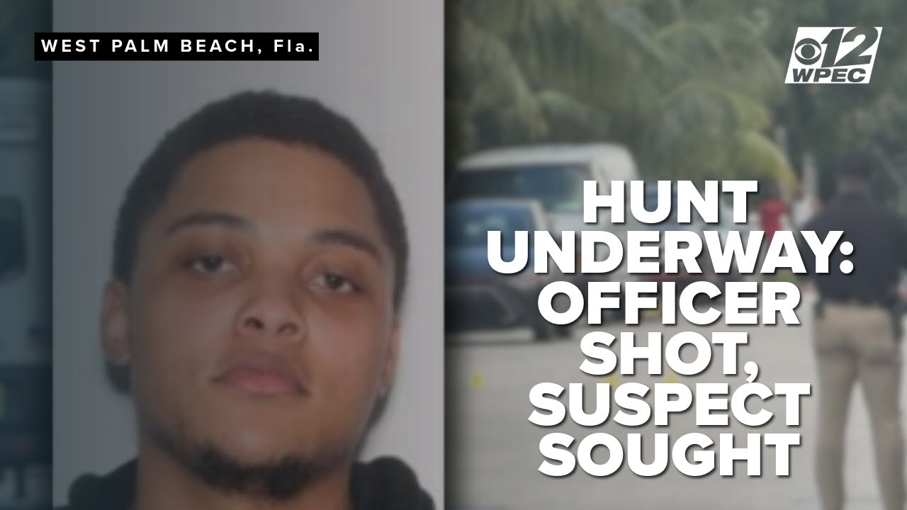 Officer shot in West Palm Beach; police hunt for Suspect - YouTube
