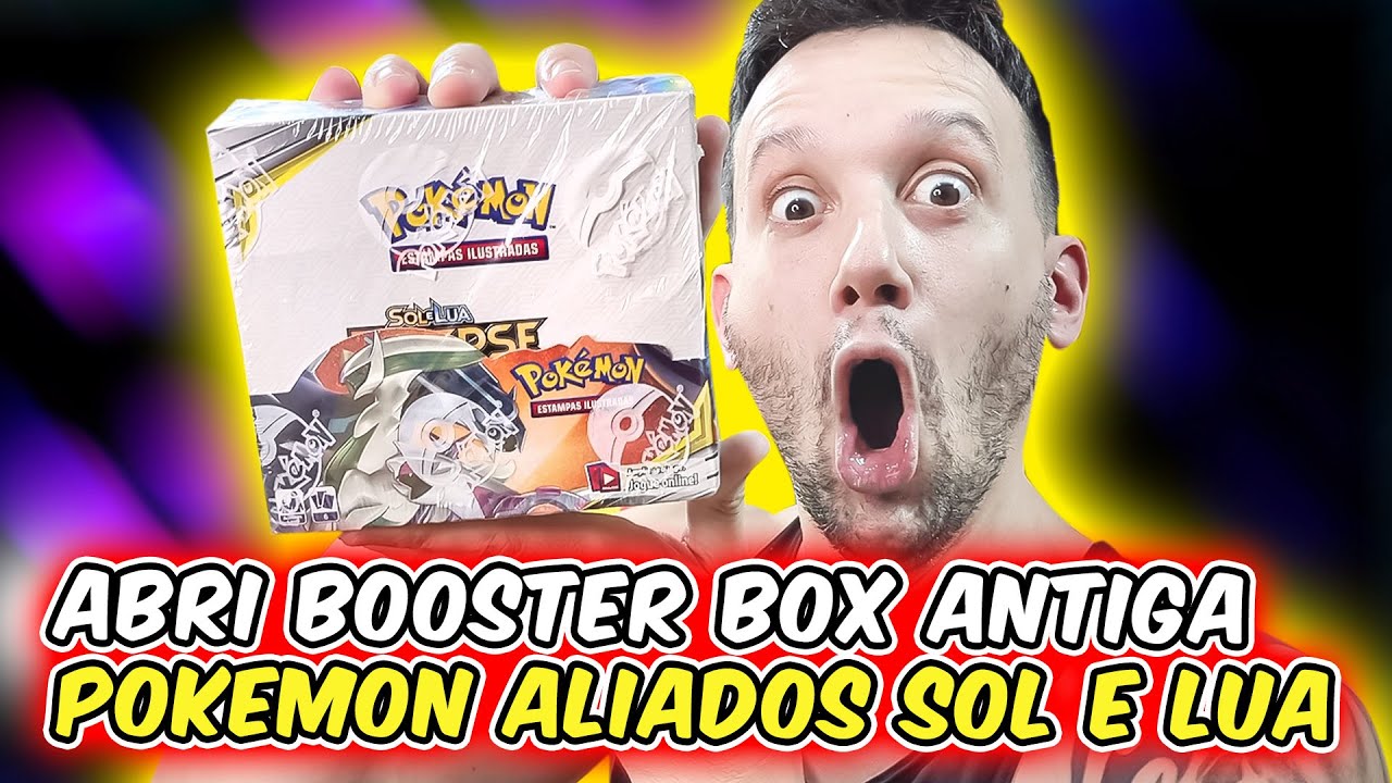 BOOSTER BOX POKEMON ANTIGA! ECLIPSE CÓSMICO SOL E LUA| CAPITÃO HUNTER CARTAS POKEMON TCG