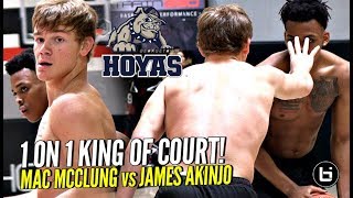 Mac McClung vs James Akinjo 1 on 1 King of Court! Future Teammates PUSHING Each Other To Get Better