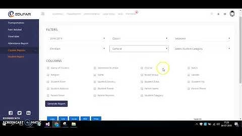 Custom Students Report | EDUFAR School Management Software