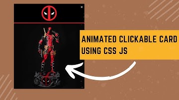 Animated Clickable Card Using HTML CSS & JavaScript | Clickable Card UI Design