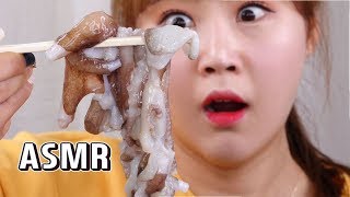 [Eng Sub] ASMR Mukbang｜*Raw Octopus Sashimi* and Korean Liquor Soju with Ramen｜Eating Sound seafood