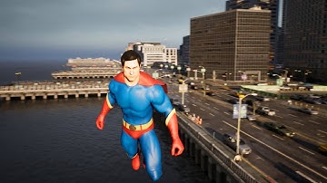 Superman Flying Game in Unreal Engine 5 — The Matrix Awakens