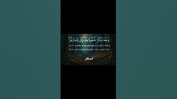 سورة الحجرات. 🎧    الأية: 12_13 القارئ: ياسر الدوسري. 🎤