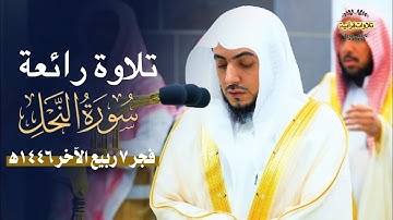 تلاوة رائعة اختتم بها الشيخ د.الوليد الشمسان سورة النحل بأداء خيالي | فجر الخميس 7-4-1446ه‍