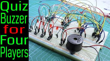 Make a four player Quiz buzzer circuit without microcontroller