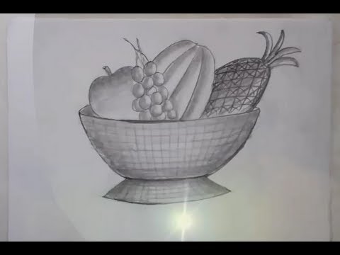 Drawing Of A Fruit Bowl Youtube