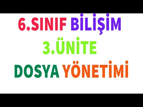 6.Sınıf Bilişim 3.Ünite Dosya Yönetimi Konu Anlatımı -Bulut Depolama