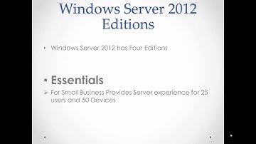 Windows Server 2012 Installation and Configuration   Server Editions