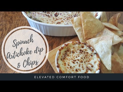 Restaurant Style Spinach Artichoke Dip With Chips