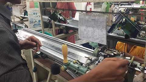 Weft knitting for sweater manufacturing (V bed knitting machine)