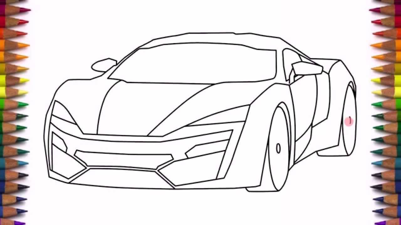 How to draw a car Lykan HyperSport easy step by step drawing for kids