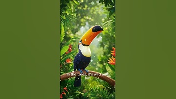 Tree Jungle Animals Song for Kids | Monkey, Sloth & Toucan | Up in the Trees 🌳SONG: Up in the Trees