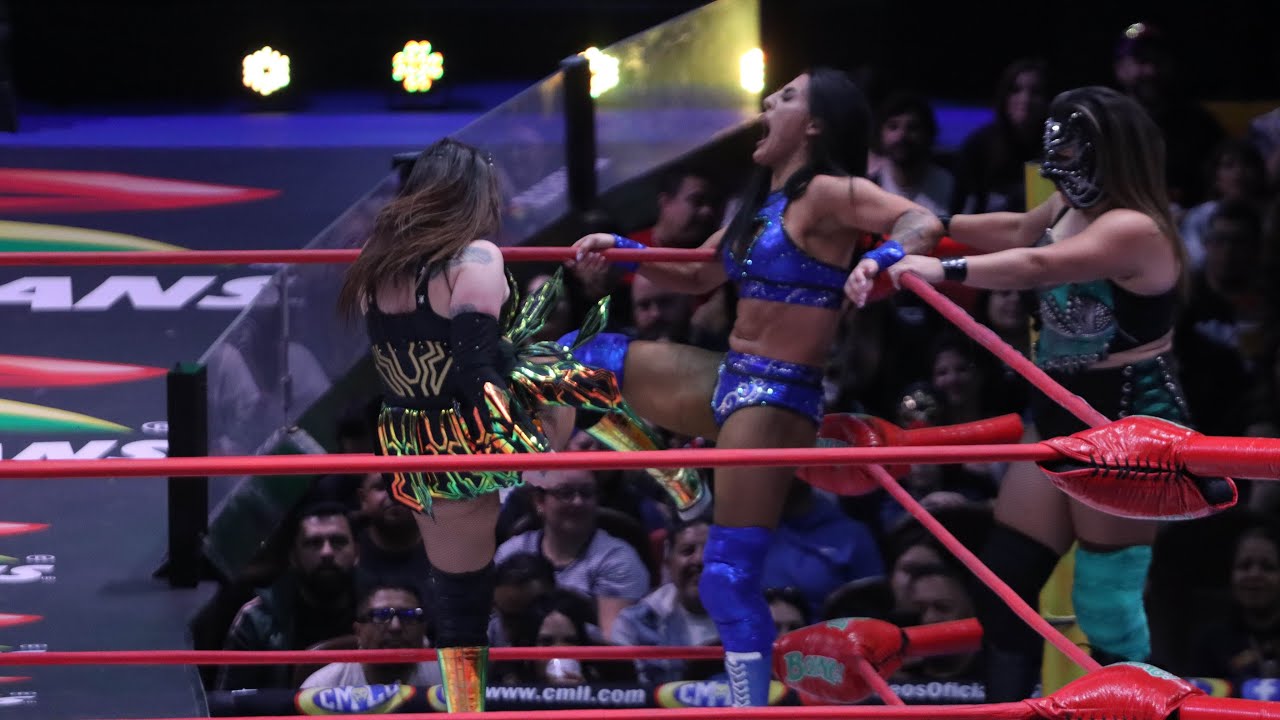 CMLL: Keyra y Zeuxis 🆚 Garra Negra y Tessa Blanchard - YouTube