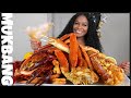 MASSIVE SEAFOOD BOIL MUKBANG + GIANT CRAB LEGS | NEW YEAR 2021