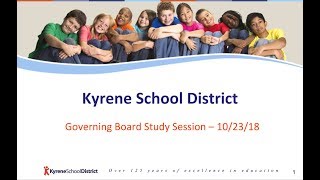 10-23-2018 Governing Board Study Session